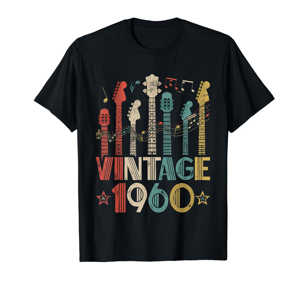 1960 Guitar Lover 1960 Birthday T-Shirt - Aesthetic Graphic for Adults - T-Shirt, Sweatshirt, Hoodie
