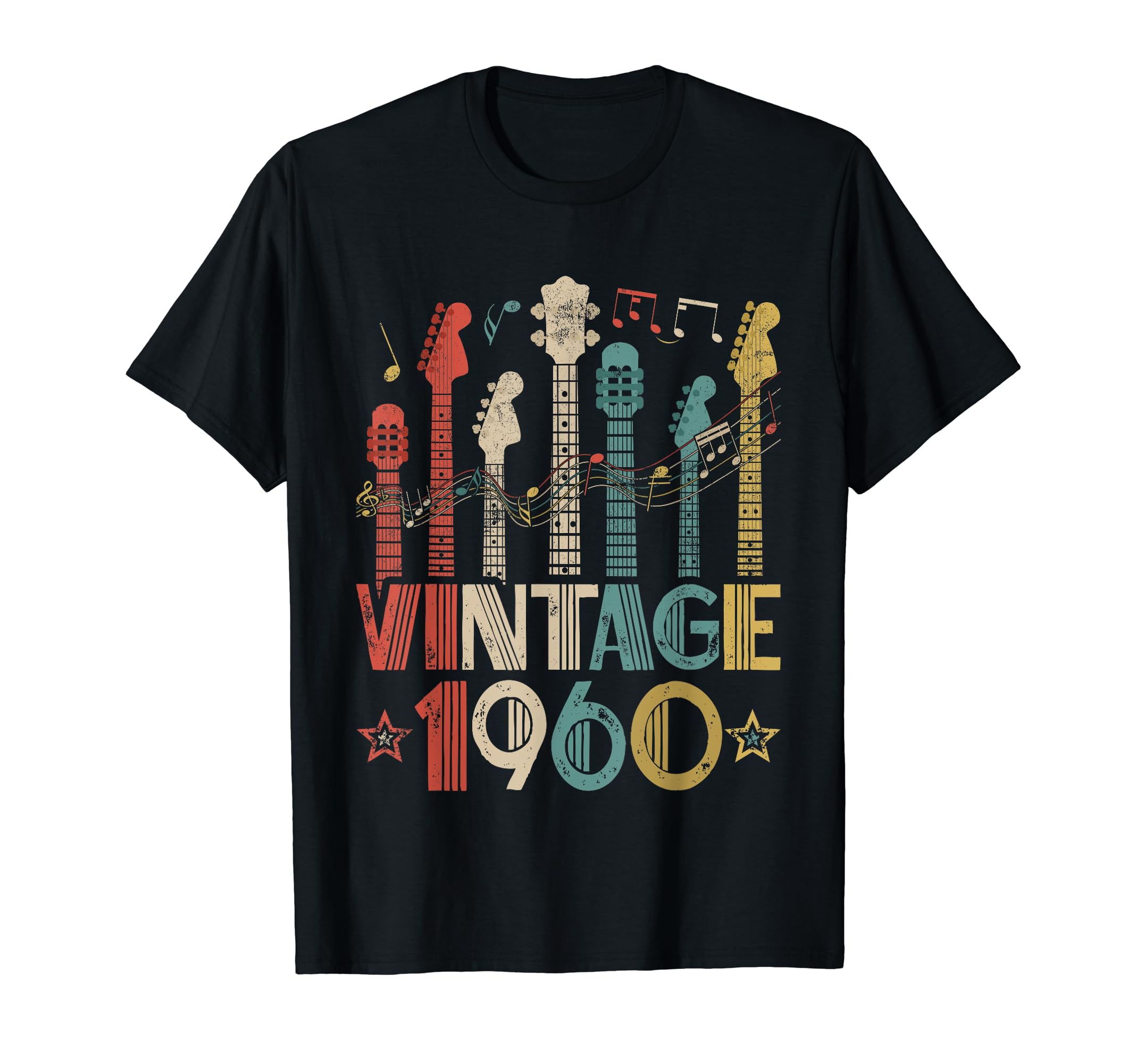 1960 Guitar Lover 1960 Birthday T-Shirt - Aesthetic Graphic for Adults - T-Shirt, Sweatshirt, Hoodie