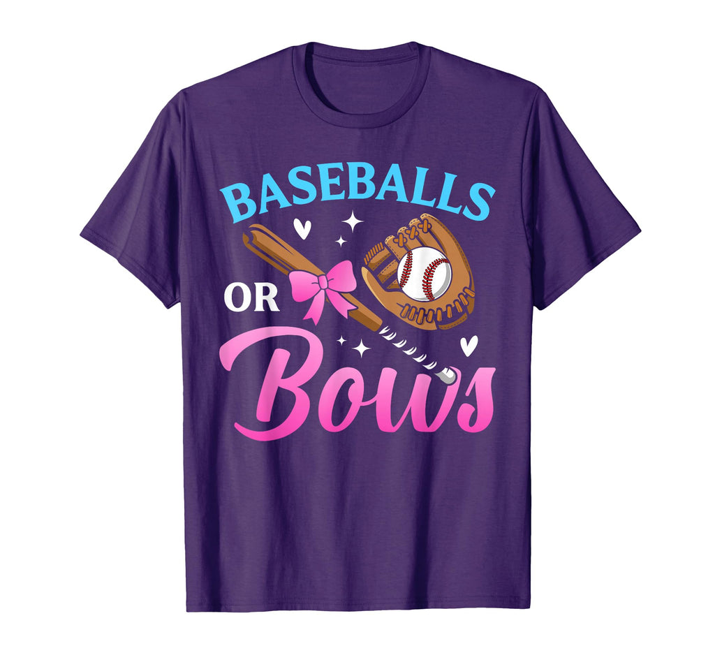 Baseball Or Bows Dad Mom Loves You T-Shirt - Aesthetic Graphic Unisex - T-Shirt, Sweatshirt, Hoodie