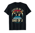 I Leveled Up To Dad 2 Daddy Again 2024 T-Shirt - Trendy Graphic Unisex - T-Shirt, Sweatshirt, Hoodie