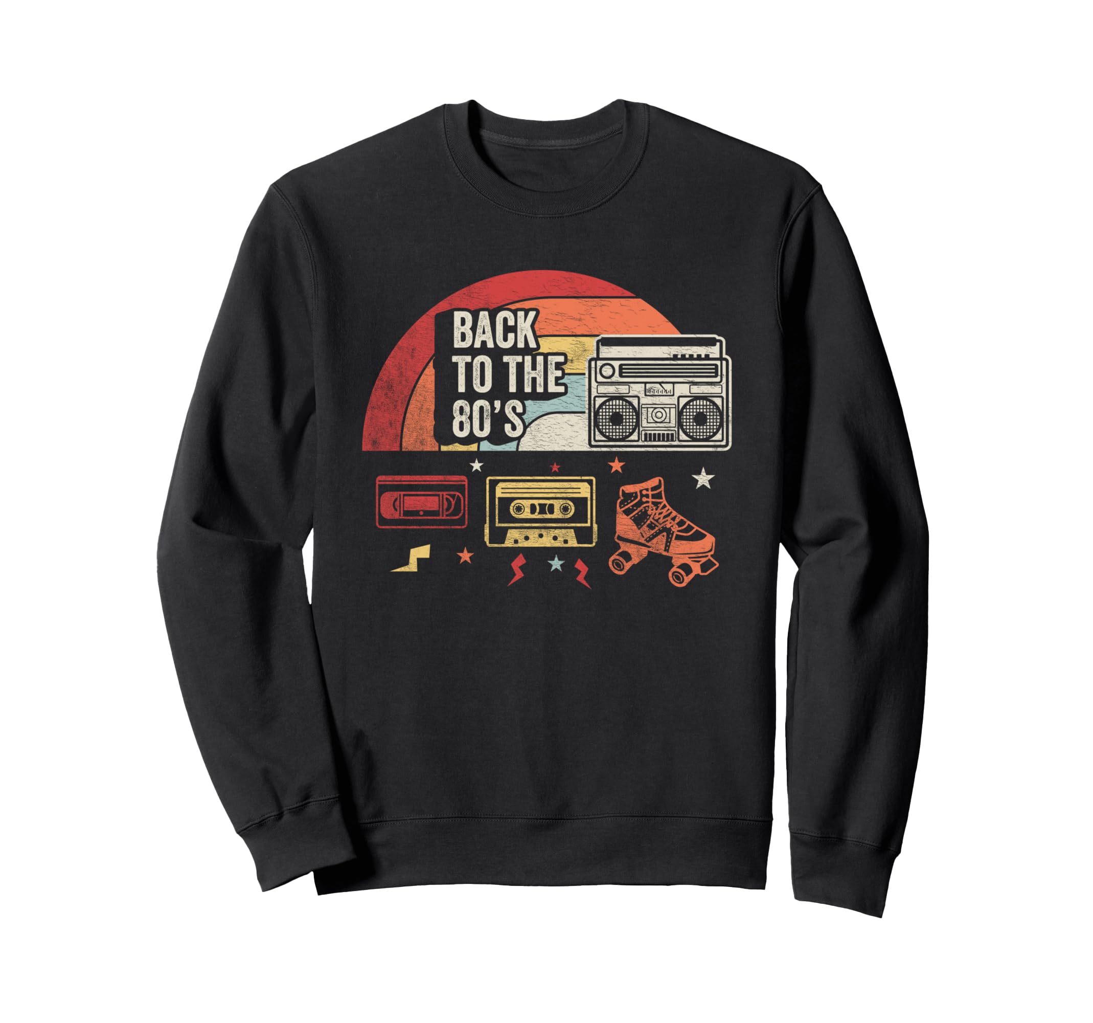 Back To 80S Boombox Cassette Tape Sweatshirt - Unique Graphic Unisex - T-Shirt, Sweatshirt, Hoodie
