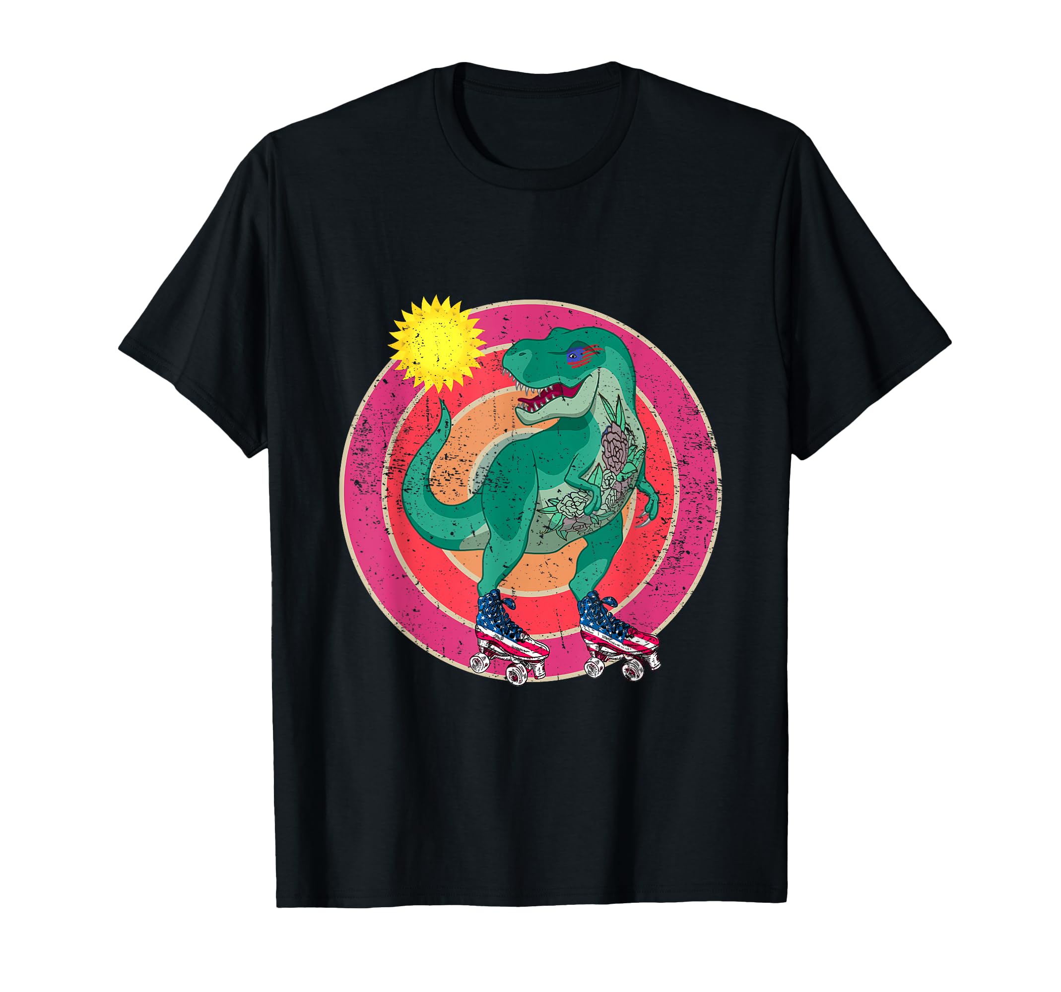 Skate Dinosaurs Roller Trex Skating T-Shirt - Trendy Graphic for Adults - T-Shirt, Sweatshirt, Hoodie