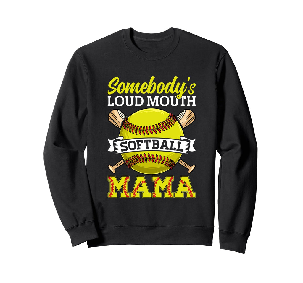 Funny Somebodys Mama Softball Sports Sweatshirt - Novelty Apparel Unisex - T-Shirt, Sweatshirt, Hoodie