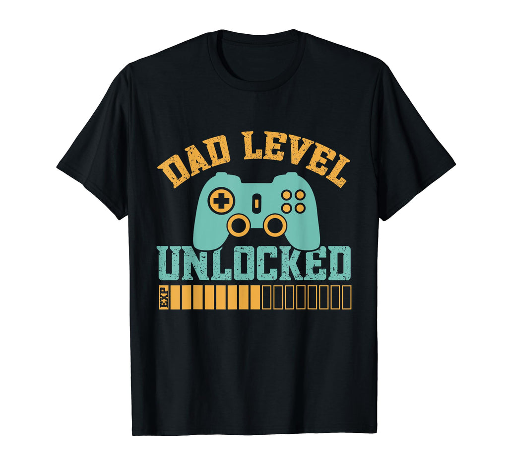 Fathers Day Gamer Dad Dad Level Unlocked T-Shirt - Novelty Apparel Unisex - T-Shirt, Sweatshirt, Hoodie