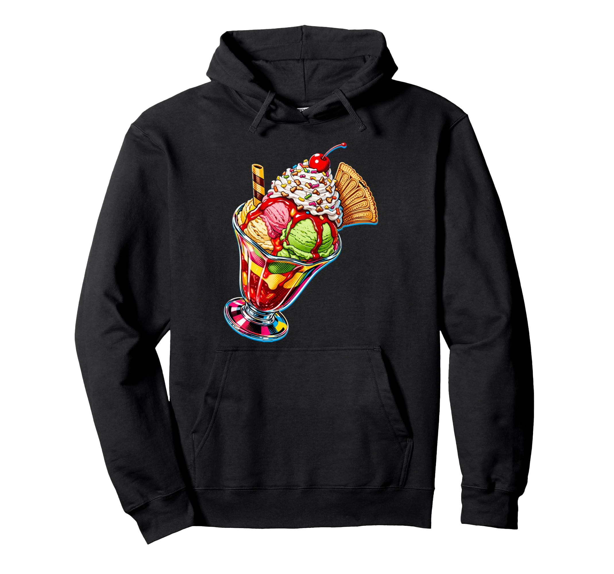 Pop Art S Malt Shop Dessert Hoodie - Streetwear Style Unisex - T-Shirt, Sweatshirt, Hoodie