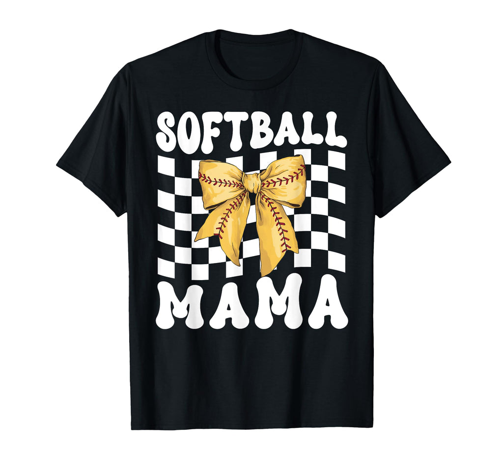 Softball Mama Coquette Bow Game Day T-Shirt - Aesthetic Graphic Unisex - T-Shirt, Sweatshirt, Hoodie