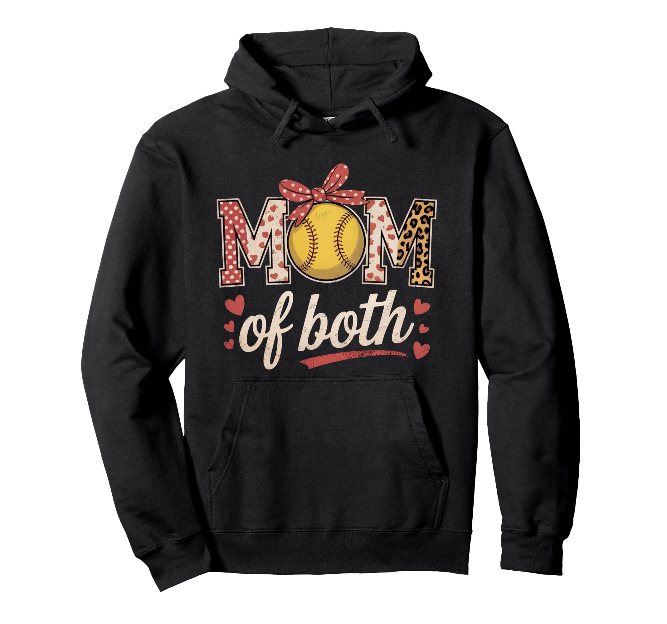 Baseball Mom Both Baseball Mama Hoodie - Novelty Apparel for Adults - T-Shirt, Sweatshirt, Hoodie