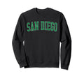 San Diego Ca Distressed Green Varsity Sweatshirt - Aesthetic Graphic Unisex - T-Shirt, Sweatshirt, Hoodie