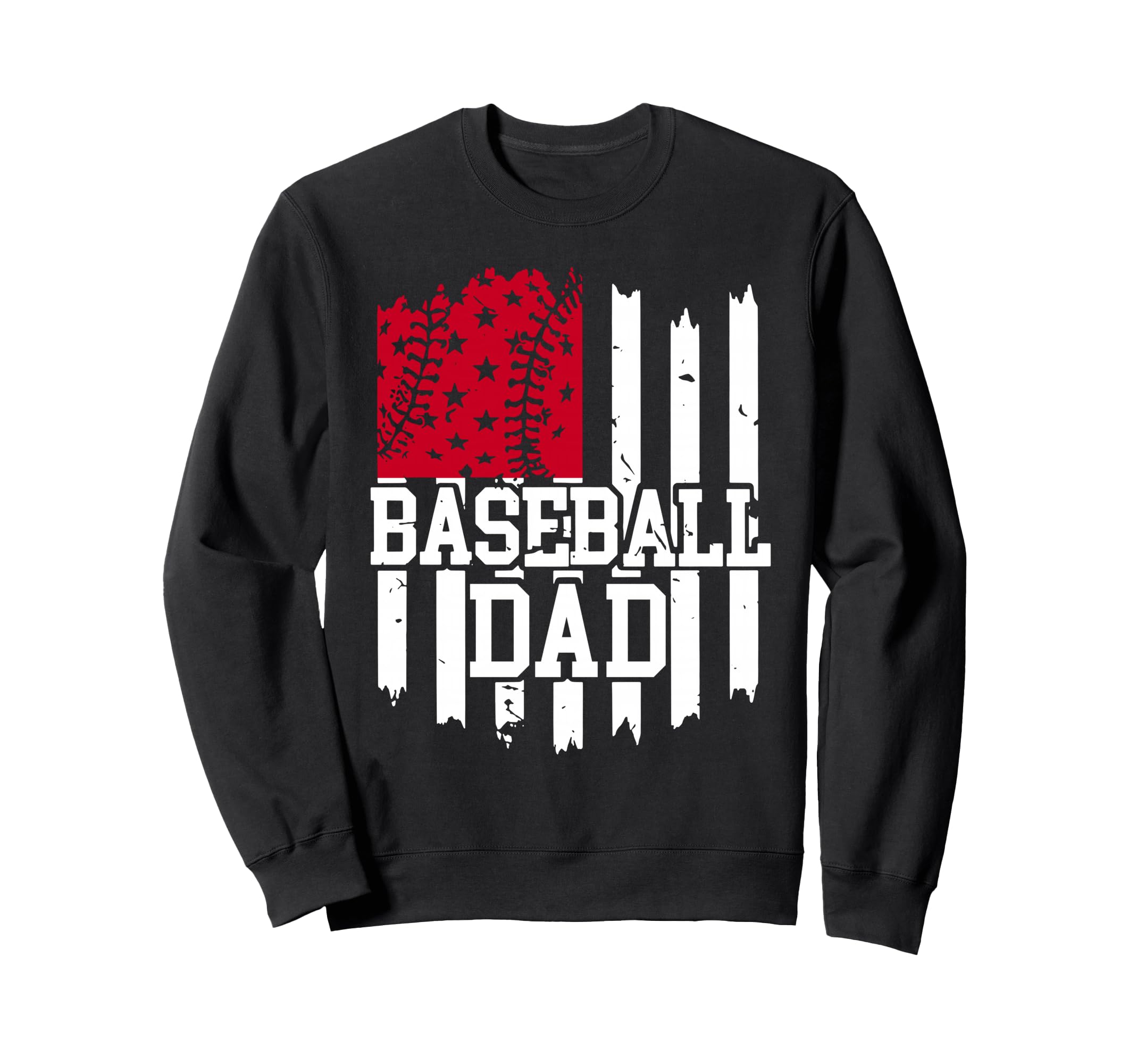 Baseball Dad Patriotic Family Sweatshirt - Minimalist Print Men Women - T-Shirt, Sweatshirt, Hoodie