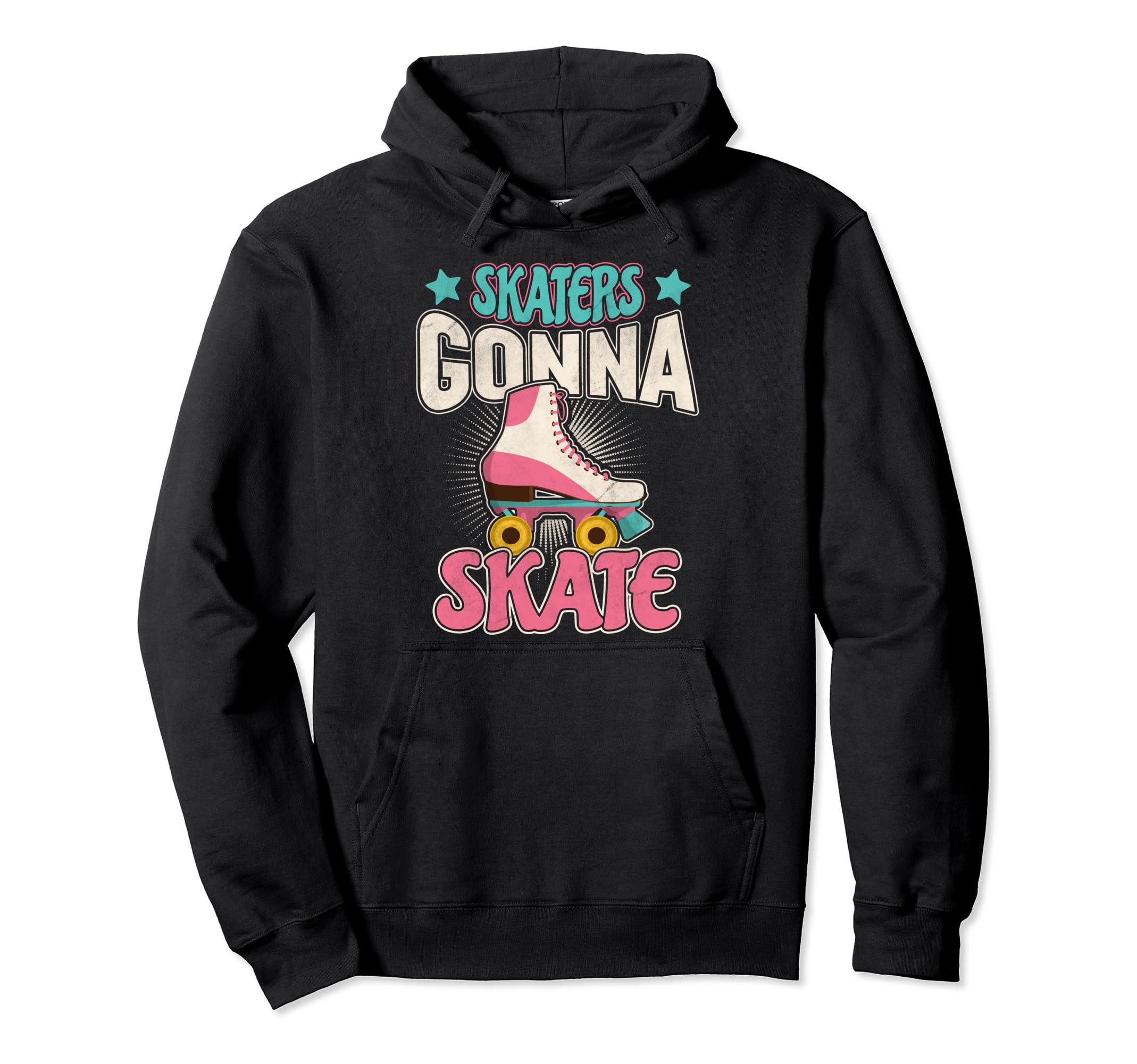 Distressed Skaters Gonna Skate Roller Hoodie - Graphic Print for Adults - T-Shirt, Sweatshirt, Hoodie