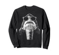 Shark Drinking Iced Coffee Funny Sweatshirt - Minimalist Print for Adults - T-Shirt, Sweatshirt, Hoodie