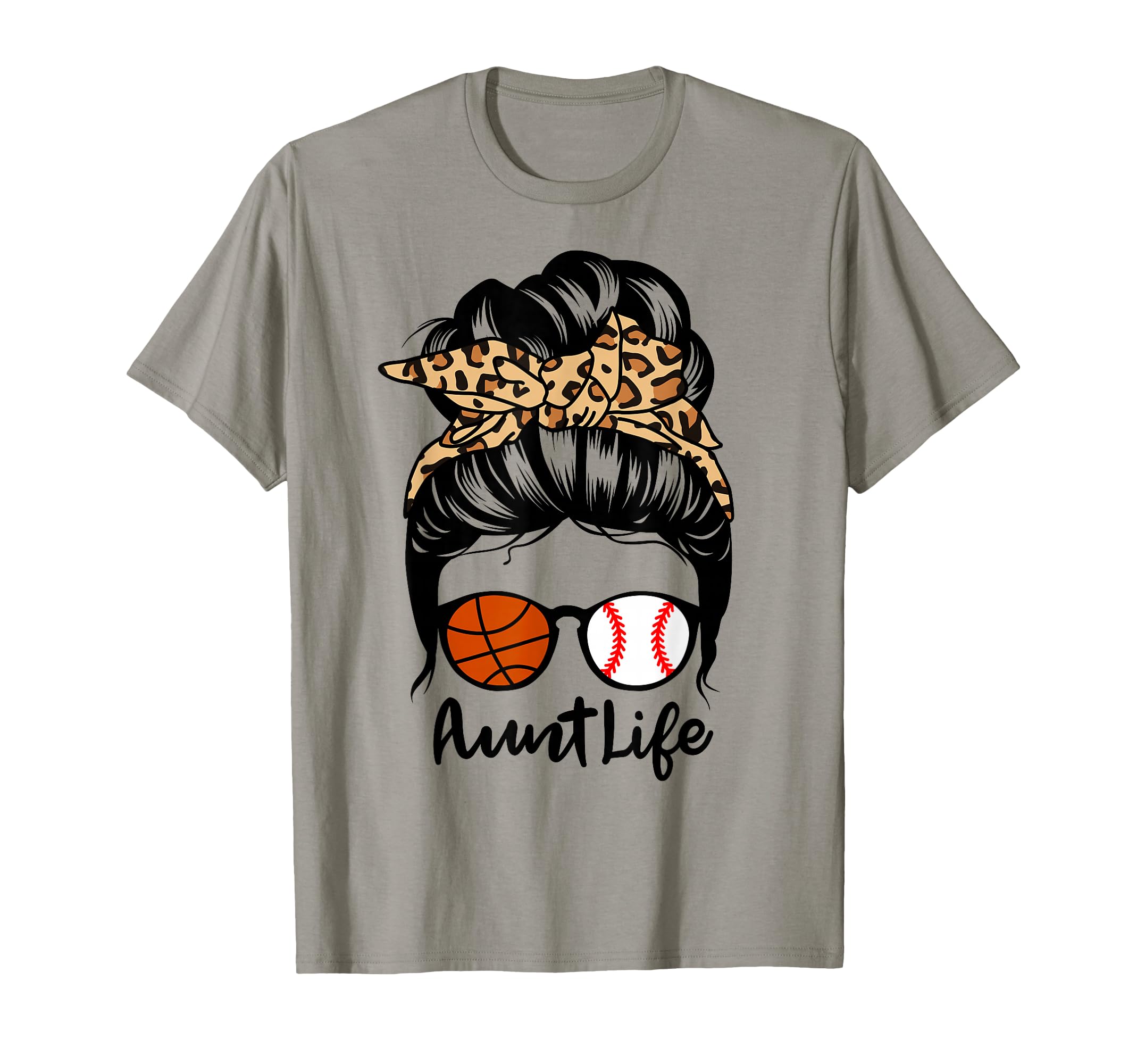 Aunt Life Messy Bun Hair Funny T-Shirt - Unique Graphic for Adults - T-Shirt, Sweatshirt, Hoodie