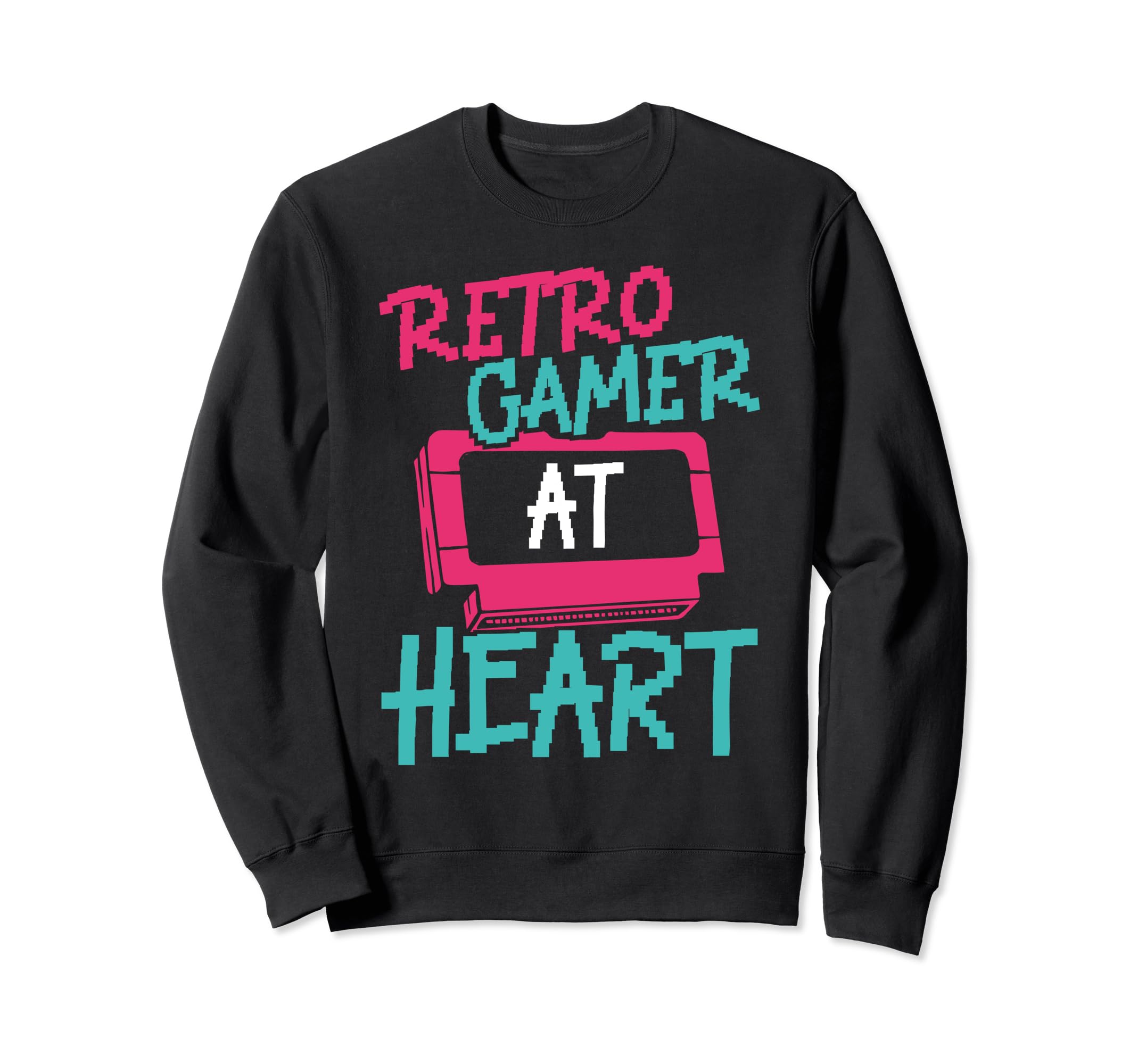 80S Arcade Nostalgia Pixel Sweatshirt - Casual Everyday Wear for Adults - T-Shirt, Sweatshirt, Hoodie