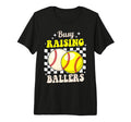Busy Raising Ballers Softball And T-Shirt - Unique Graphic for Adults - T-Shirt, Sweatshirt, Hoodie