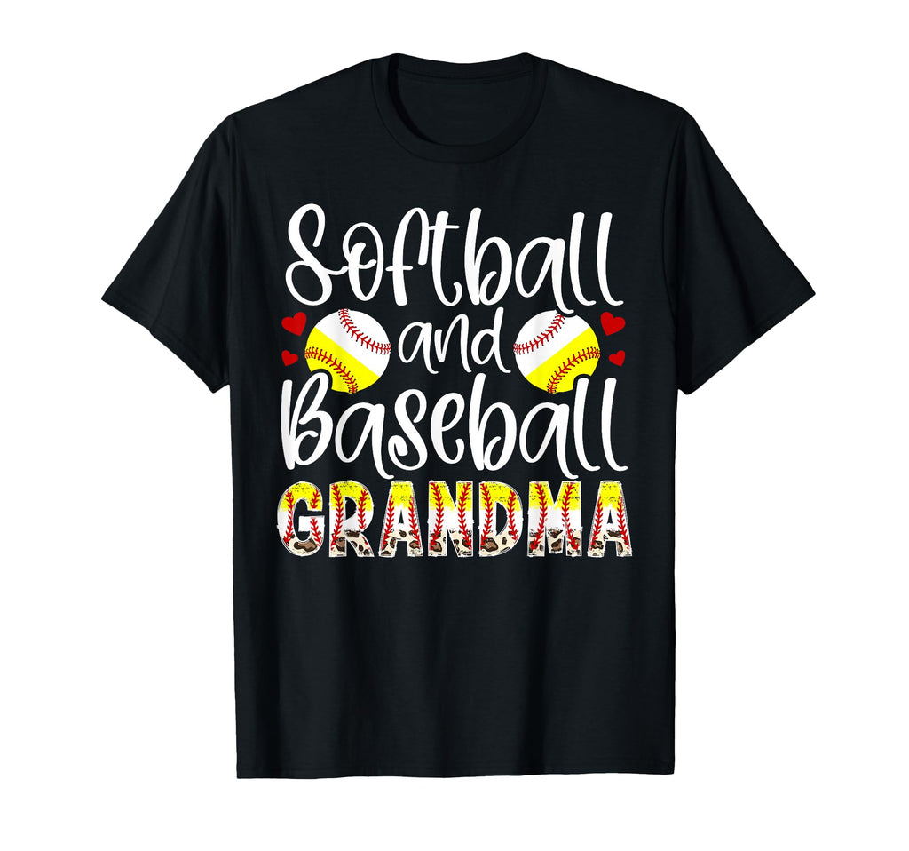 Softball Baseball Grandma Leopard Baseball T-Shirt - Graphic Print Unisex - T-Shirt, Sweatshirt, Hoodie