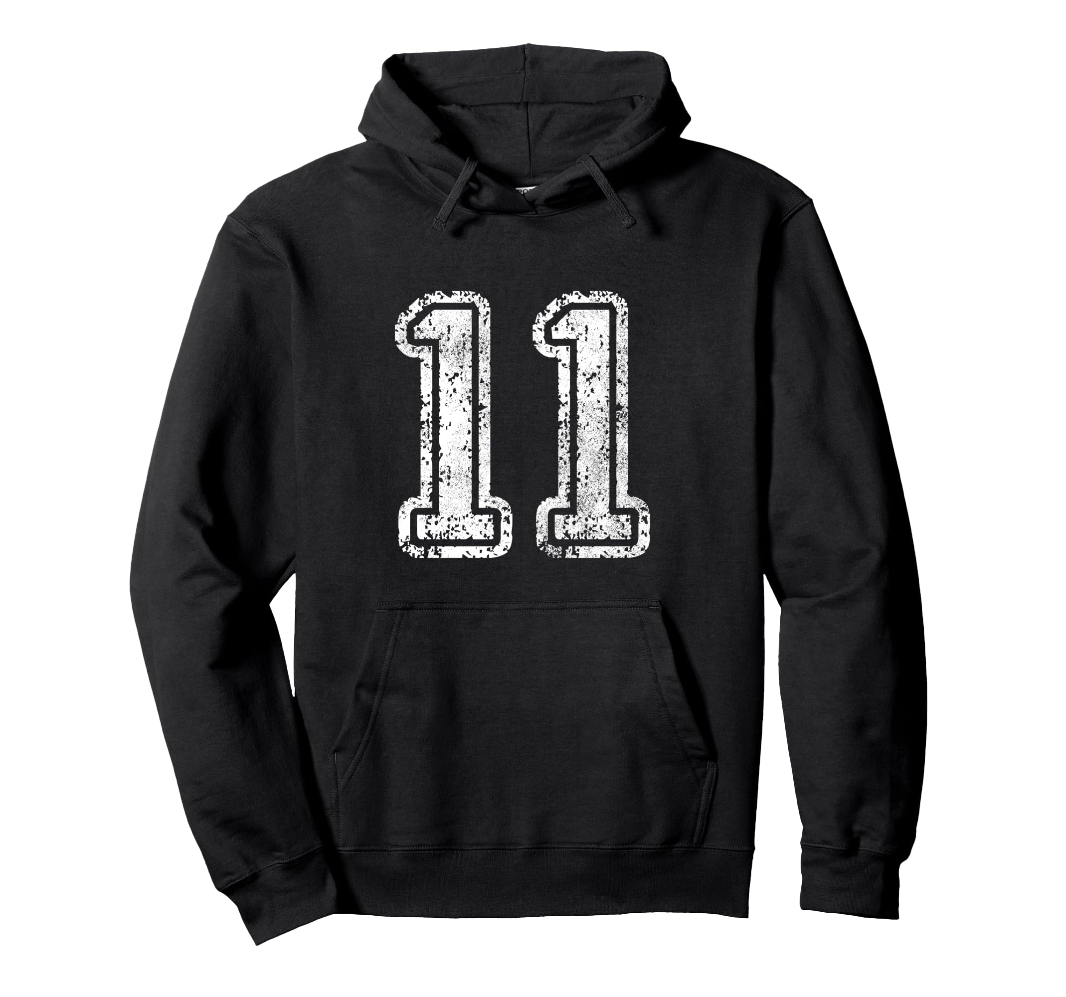 Jersey Number 11 Football Eleven Hoodie - Minimalist Print Men Women - T-Shirt, Sweatshirt, Hoodie