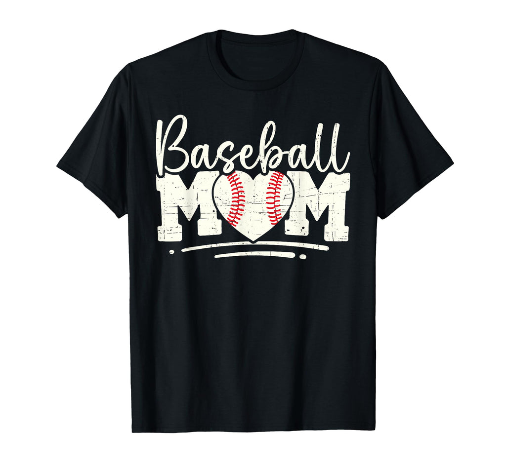 Baseball Mom Heart Mother Play Gift Hoodie - Aesthetic Graphic for Adults - T-Shirt, Sweatshirt, Hoodie