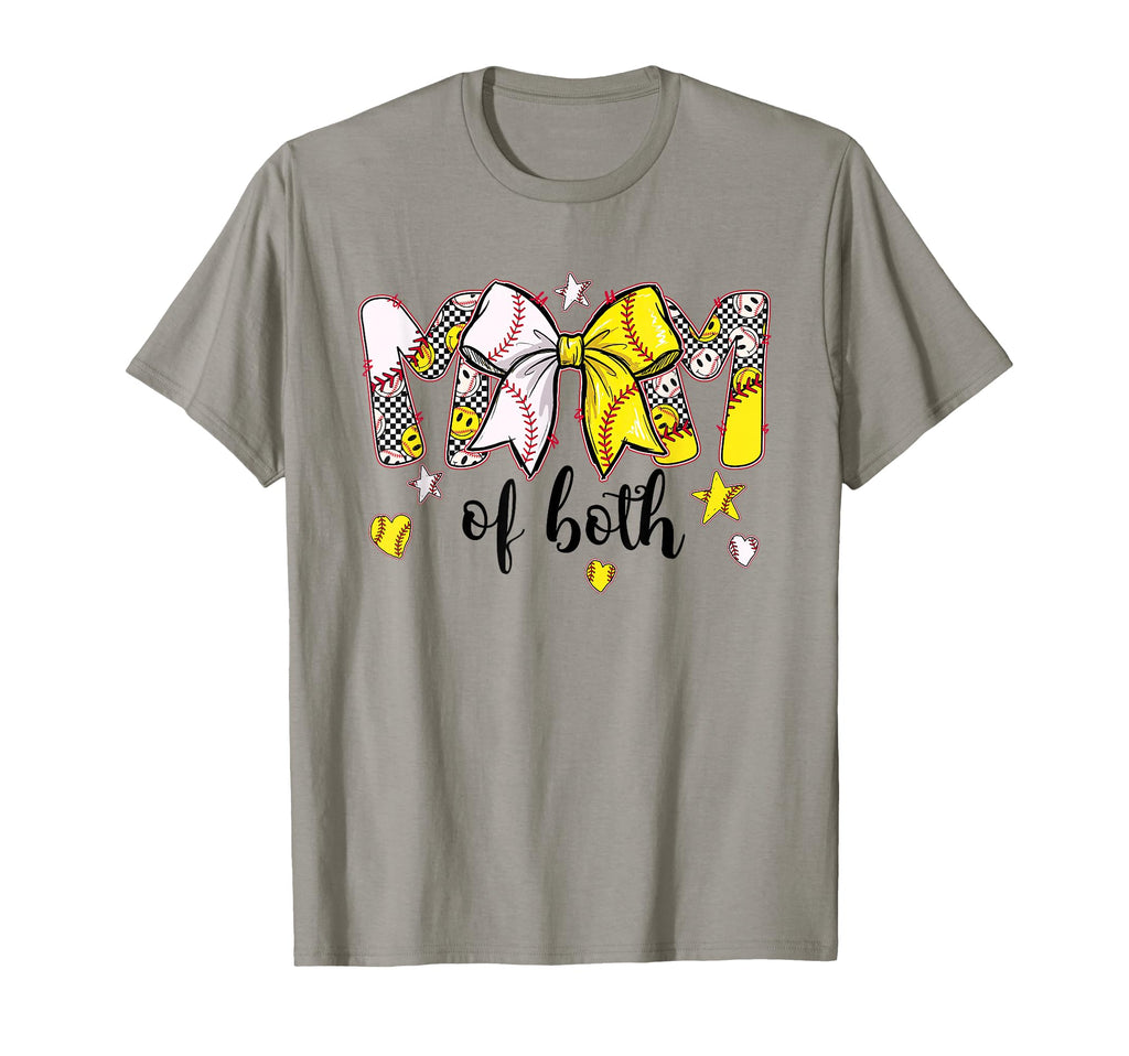 Baseball Softball Mom Both Game Day T-Shirt - Trendy Graphic Men Women - T-Shirt, Sweatshirt, Hoodie