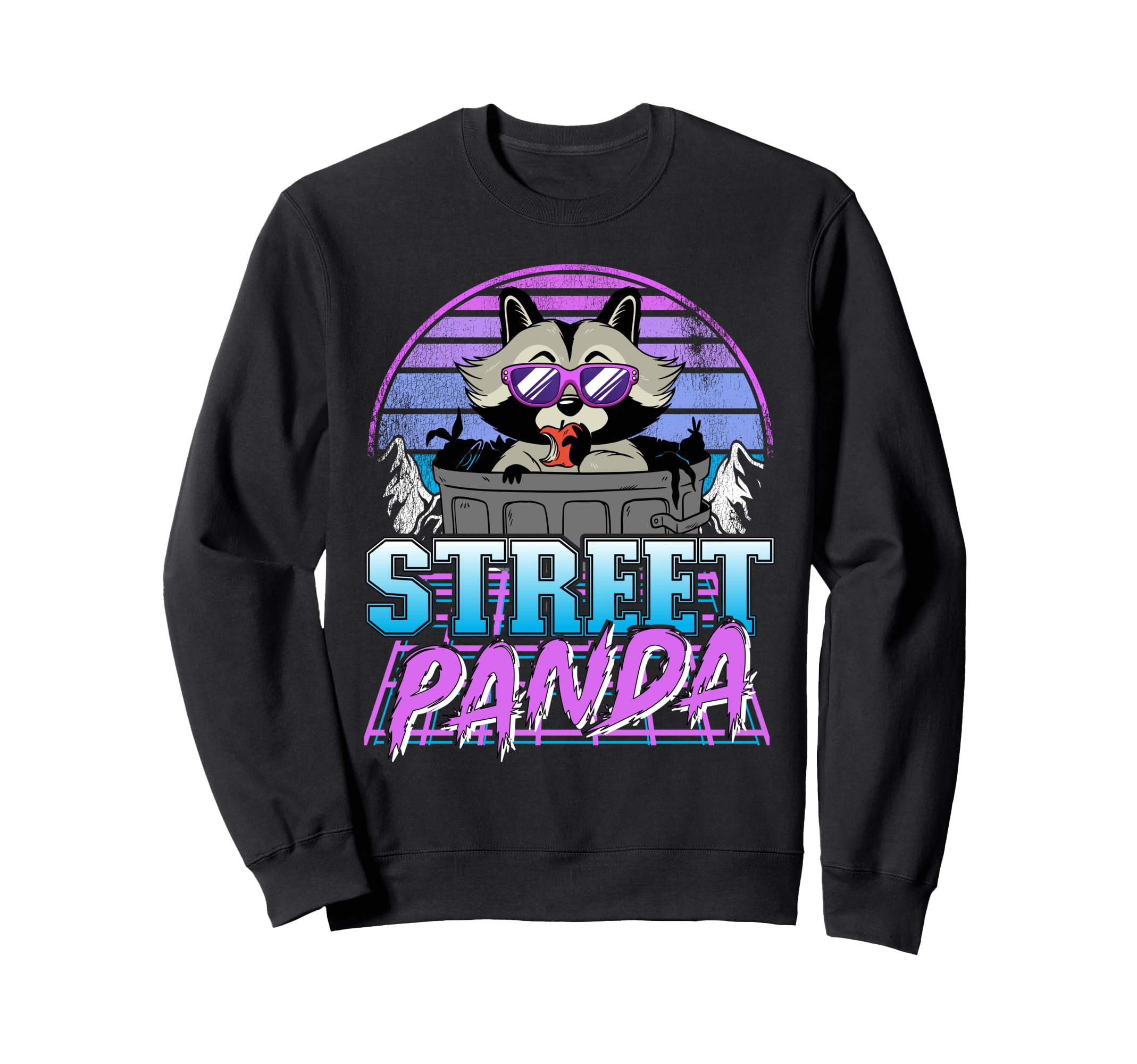 Street Panda Synthwave Retrowave Sweatshirt - Trendy Graphic Men Women - T-Shirt, Sweatshirt, Hoodie