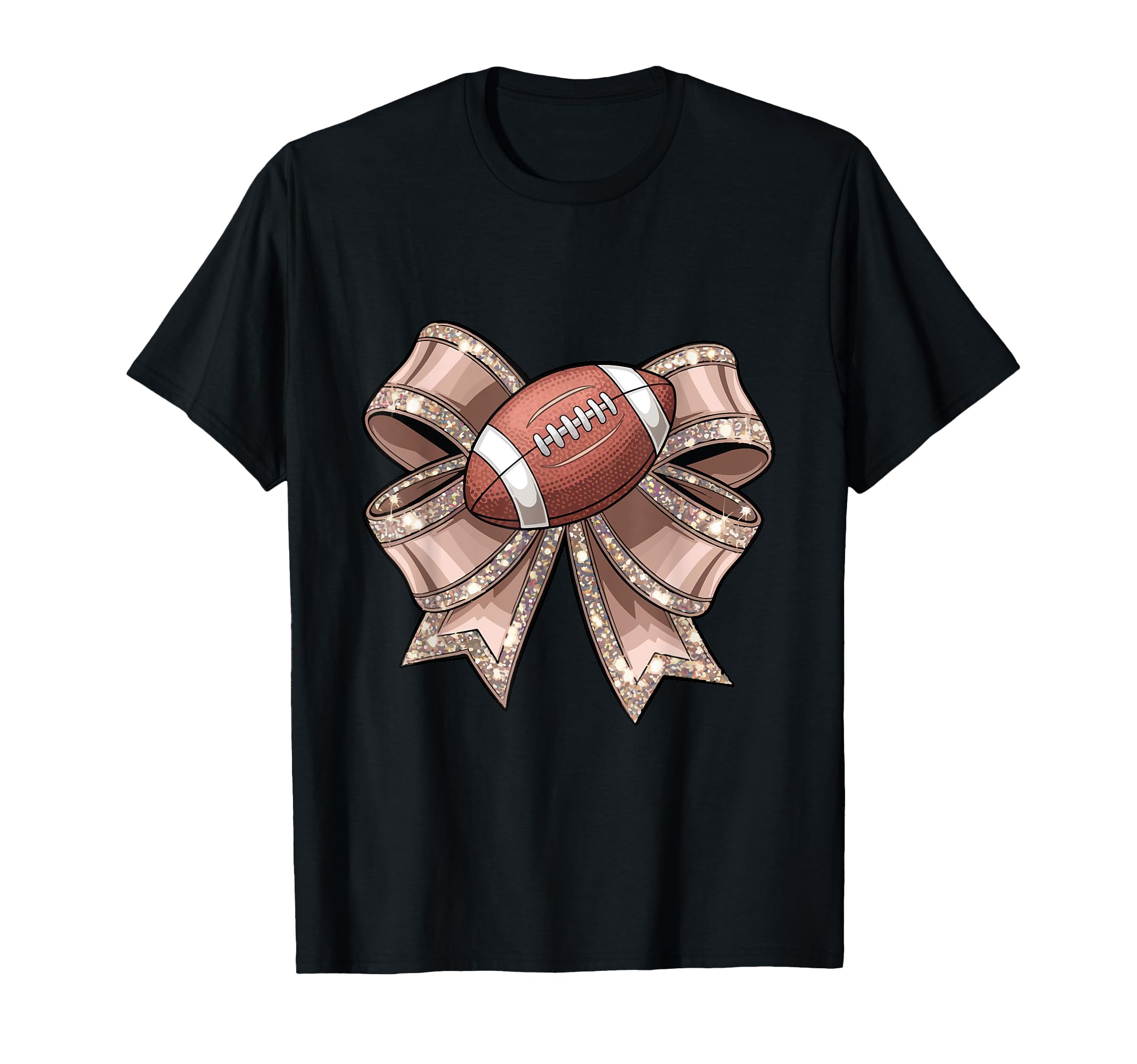 Coquette Bow Funny Football Lover Game Day T-Shirt - Graphic Print Unisex - T-Shirt, Sweatshirt, Hoodie