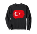 Turkey Flag Turkish Distressed Sweatshirt - Aesthetic Graphic Unisex - T-Shirt, Sweatshirt, Hoodie