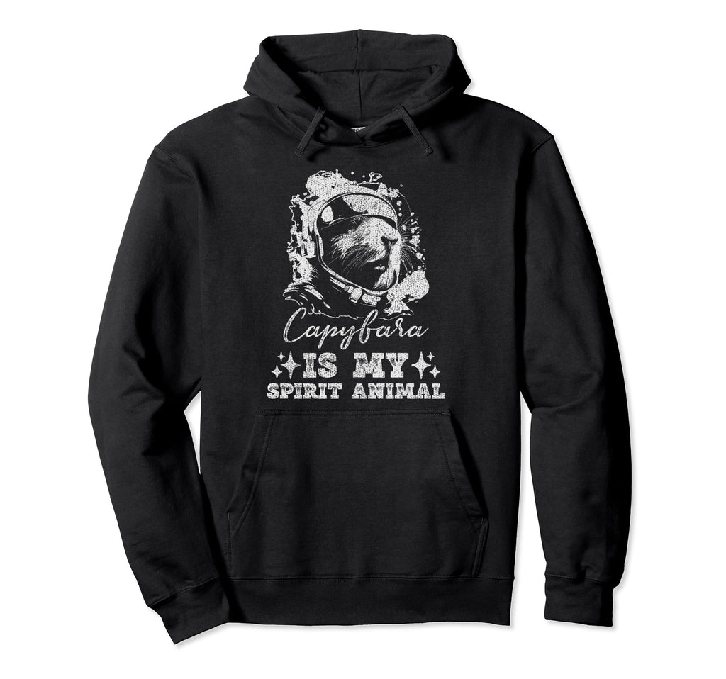 Capybara My Spirit Animal Distressed Hoodie - Custom Art Print Men Women - T-Shirt, Sweatshirt, Hoodie