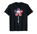 American Flag Baseball Flower Player T-Shirt - Trendy Graphic for Adults - T-Shirt, Sweatshirt, Hoodie