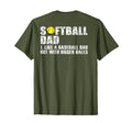 Back Softball Dad Like Baseball Dad T-Shirt - Unique Graphic for Adults - T-Shirt, Sweatshirt, Hoodie
