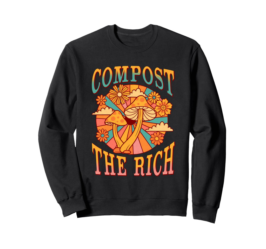 Compost Rich Boho Mushroom Tees Sweatshirt - Custom Art Print for Adults - T-Shirt, Sweatshirt, Hoodie