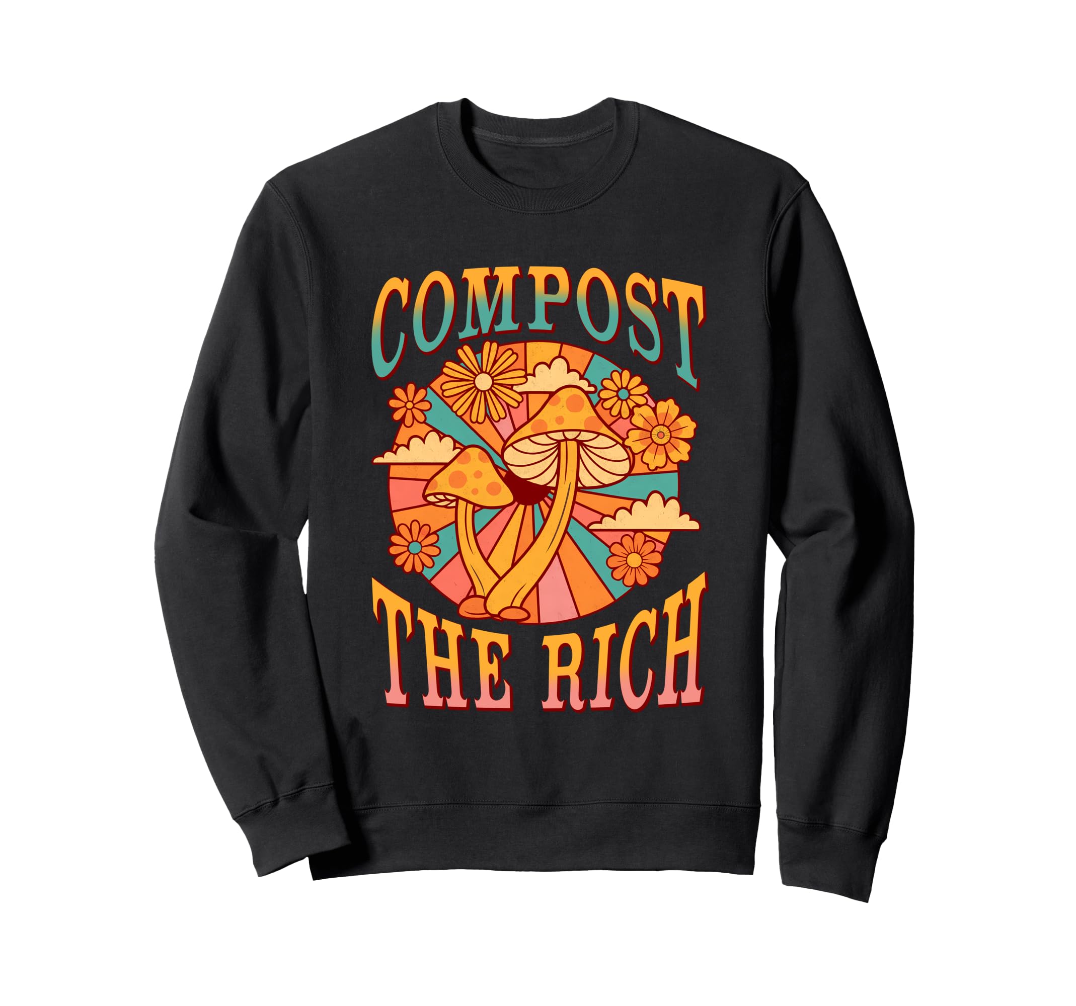 Compost Rich Boho Mushroom Tees Sweatshirt - Custom Art Print for Adults - T-Shirt, Sweatshirt, Hoodie