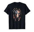 Patriotic Horse American Flag T-Shirt - Fun Novelty Design for Adults - T-Shirt, Sweatshirt, Hoodie