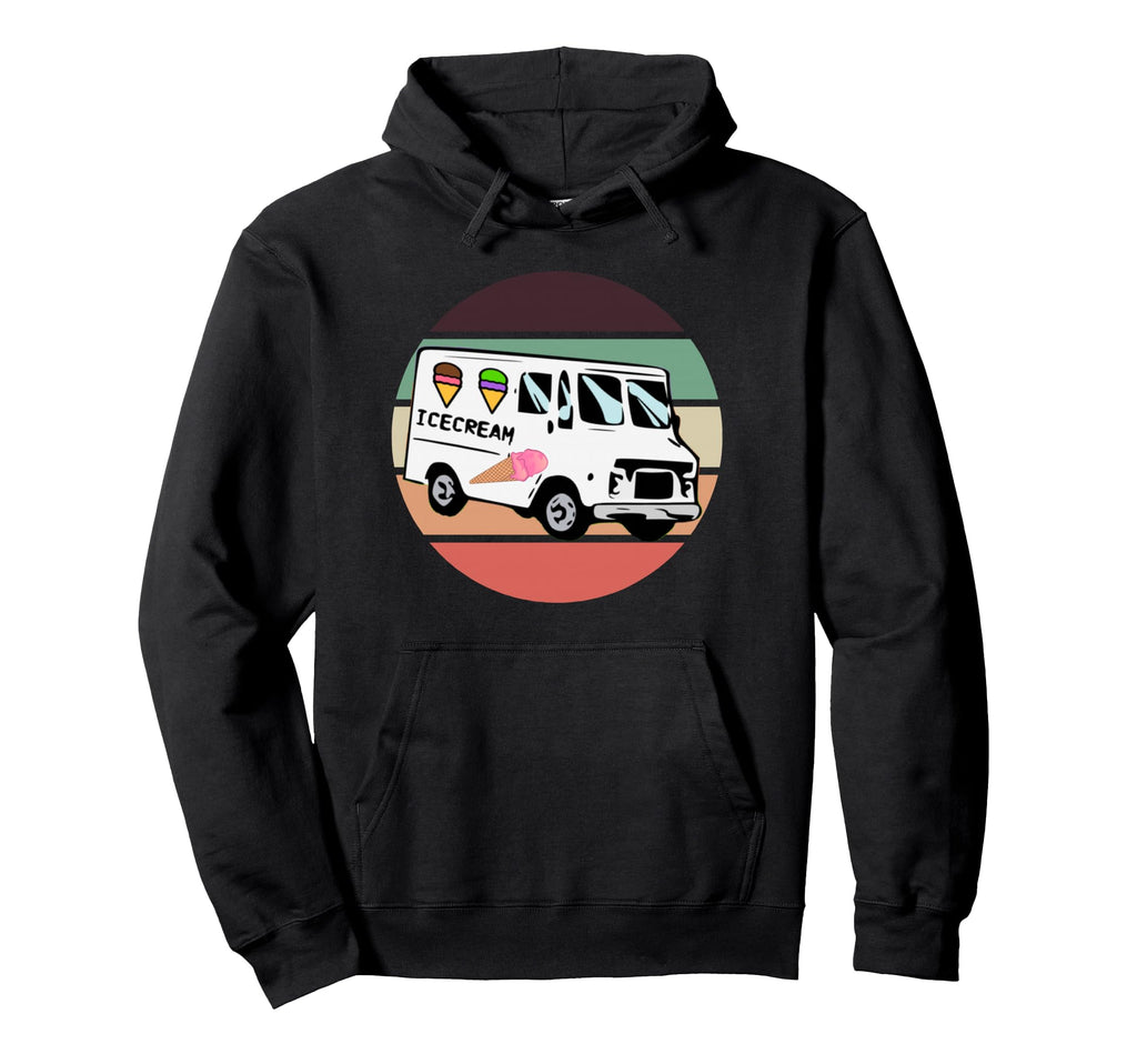 Ice Cream Truck Pastel Sunset Dessert Hoodie - Graphic Print Unisex - T-Shirt, Sweatshirt, Hoodie
