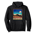 Sedona Arizona Red Rocks Distressed Eighties Hoodie - Graphic Print Unisex - T-Shirt, Sweatshirt, Hoodie