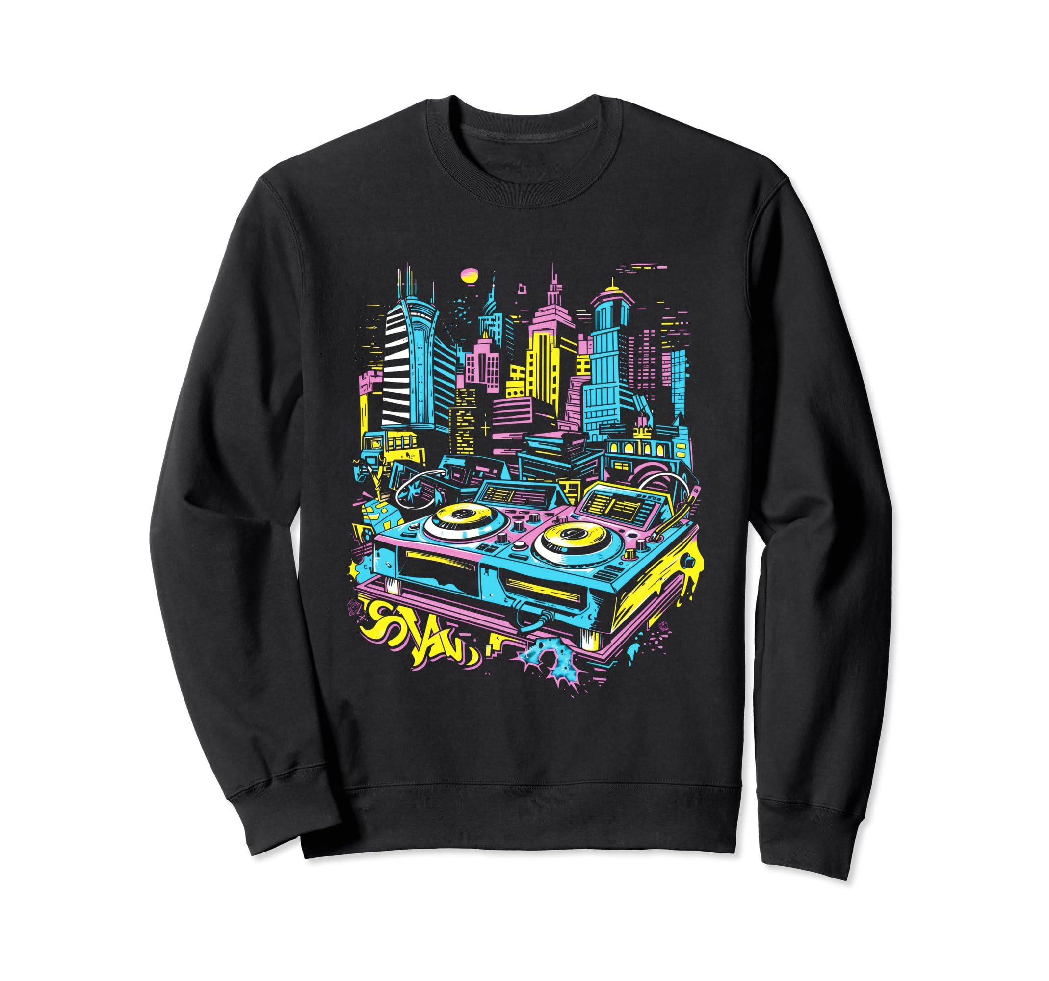 90S Hop Graffiti Oldschool Rap Boom Sweatshirt - Trendy Graphic Men Women - T-Shirt, Sweatshirt, Hoodie