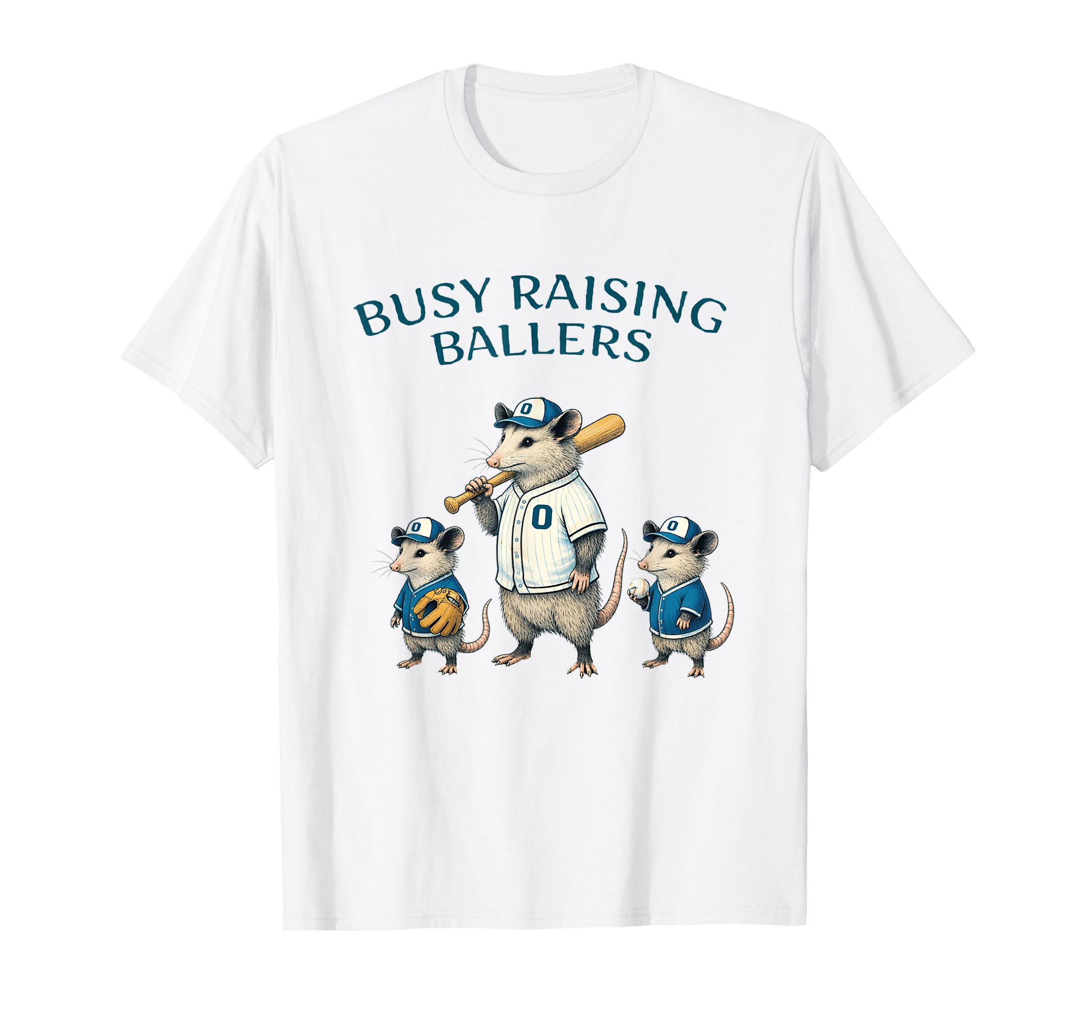 Busy Raising Baller Baseball Softball T-Shirt - Minimalist Print Unisex - T-Shirt, Sweatshirt, Hoodie