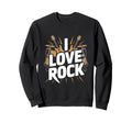 I Love Rock Guitar Drums Sweatshirt - Graphic Print Men Women - T-Shirt, Sweatshirt, Hoodie