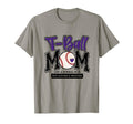T Ball Mom Purple Varsity Baseball Mama T-Shirt - Graphic Print Unisex - T-Shirt, Sweatshirt, Hoodie