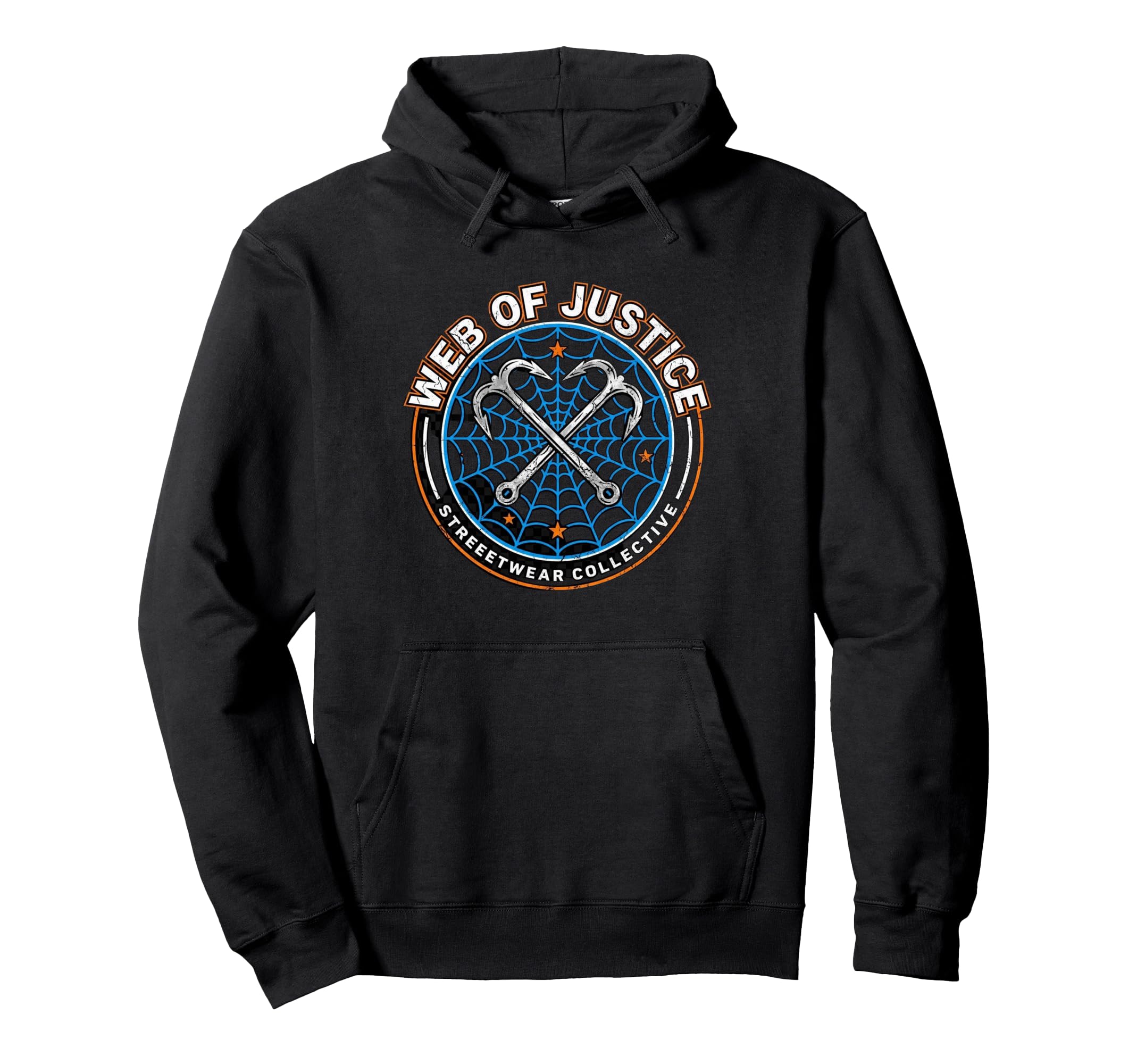 Web Justice Vigilante Grappling Hook Hoodie - Casual Everyday Wear Unisex - T-Shirt, Sweatshirt, Hoodie