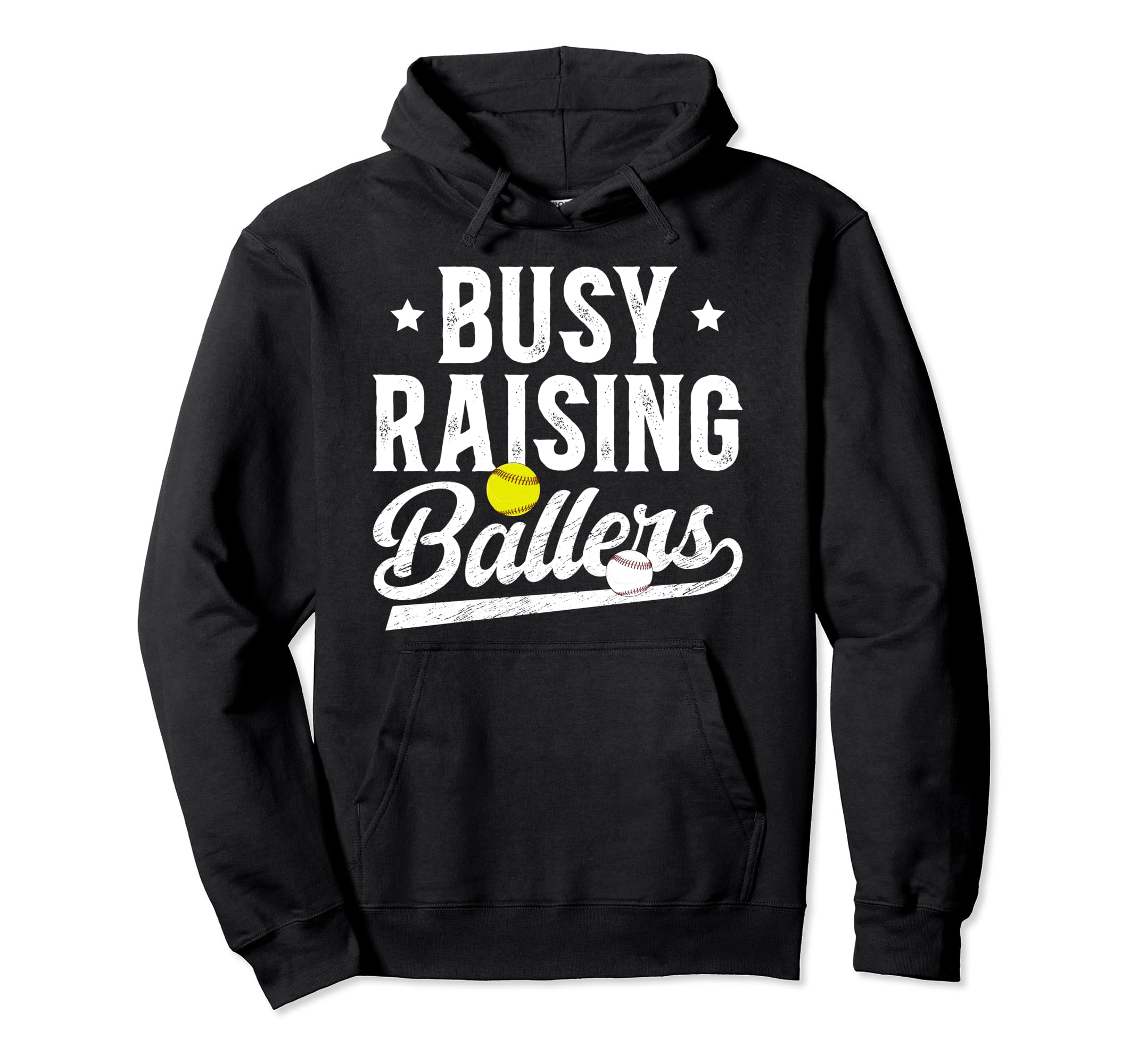 Busy Raising Ballers Baseball Hoodie - Streetwear Style for Adults - T-Shirt, Sweatshirt, Hoodie