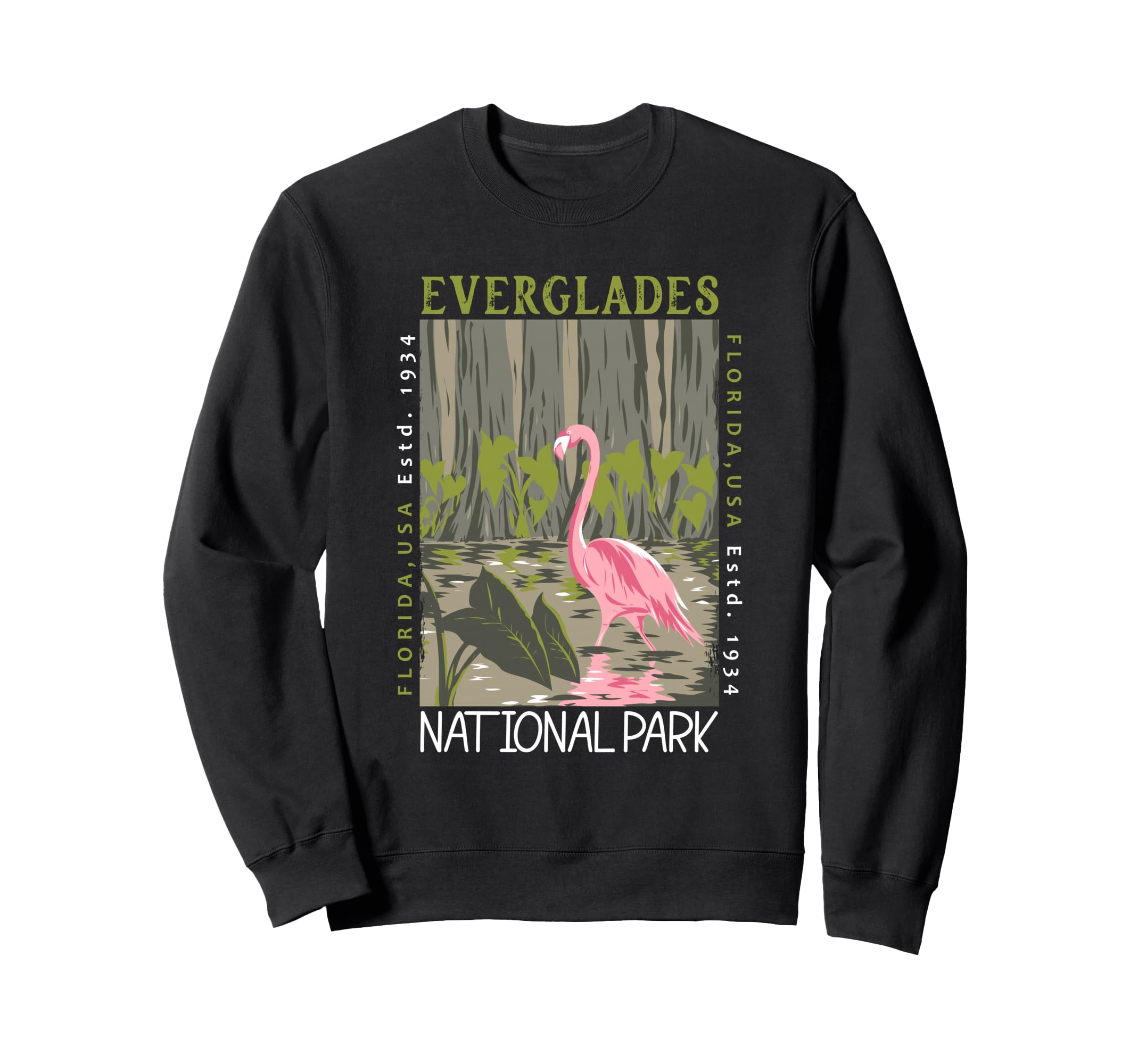 Everglades National Park Florida Sweatshirt - Minimalist Print for Adults - T-Shirt, Sweatshirt, Hoodie