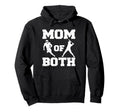 Mom Both Funny Football Baseball Mom Hoodie - Trendy Graphic Men Women - T-Shirt, Sweatshirt, Hoodie