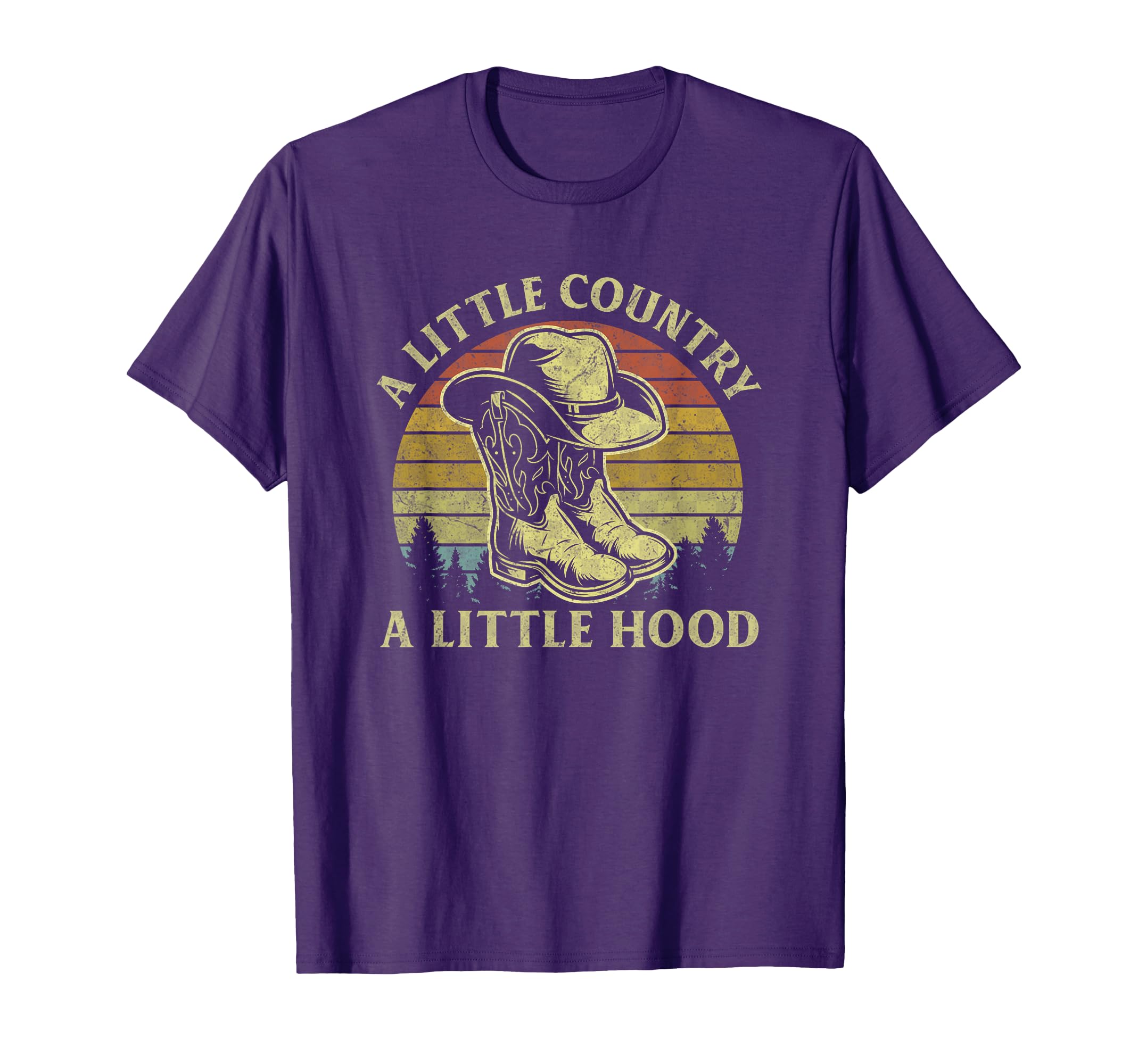 Little Country Little Hood Cowboy Hat T-Shirt - Graphic Print Unisex - T-Shirt, Sweatshirt, Hoodie