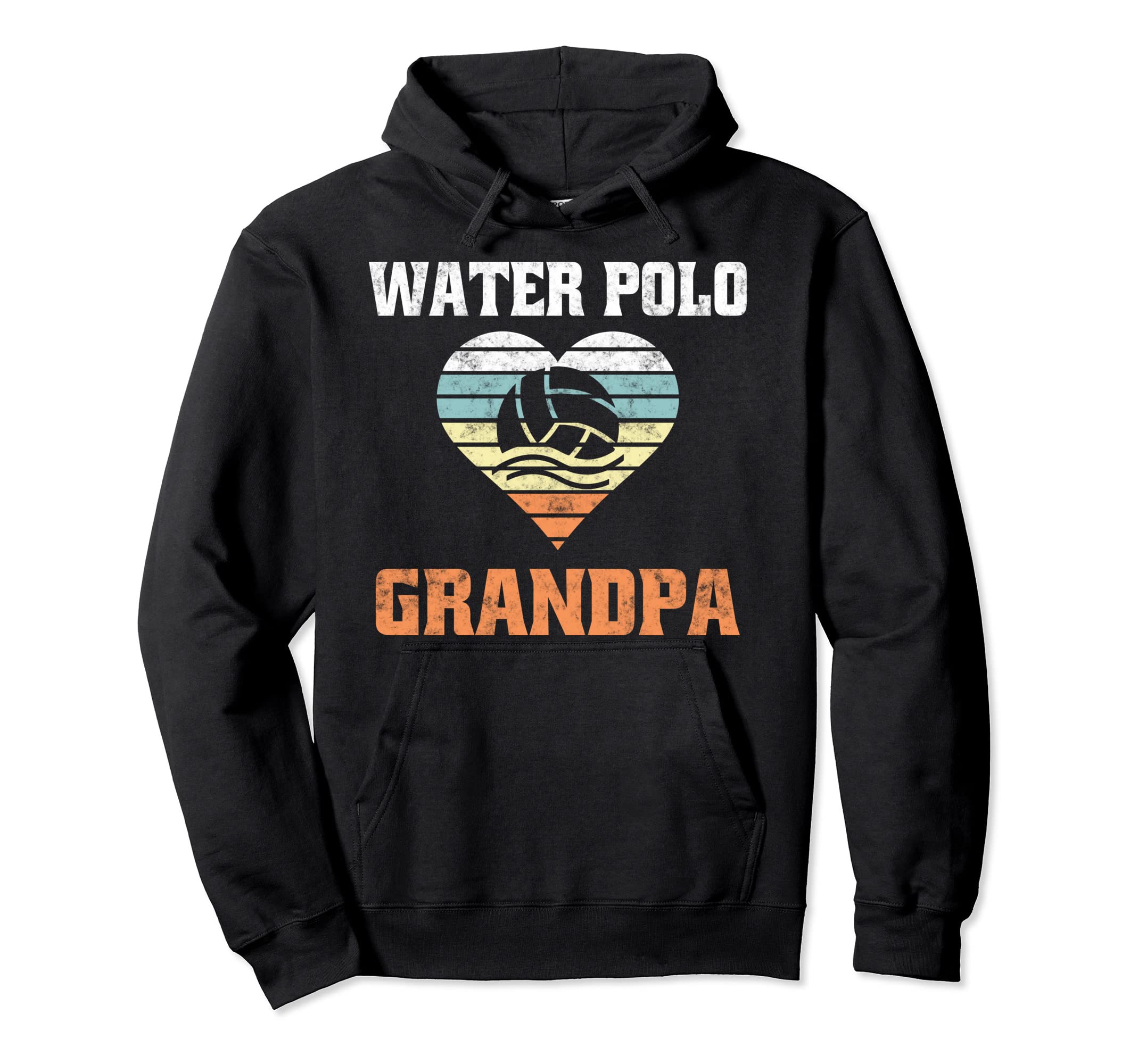 Water Polo Grandpa Heart Sunset Hoodie - Novelty Apparel for Adults - T-Shirt, Sweatshirt, Hoodie