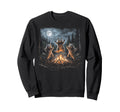 Raccoon Bonfire Campfire 90S Sweatshirt - Trendy Graphic Unisex - T-Shirt, Sweatshirt, Hoodie
