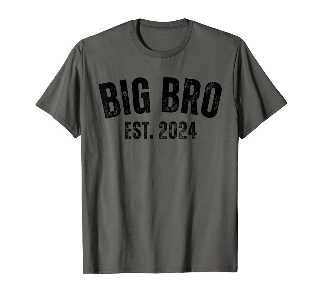 Big Bro Est 2024 Distressed Big T-Shirt - Casual Everyday Wear for Adults - T-Shirt, Sweatshirt, Hoodie