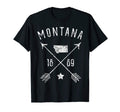 Montana Home State Map Distressed T-Shirt - Novelty Apparel for Adults - T-Shirt, Sweatshirt, Hoodie