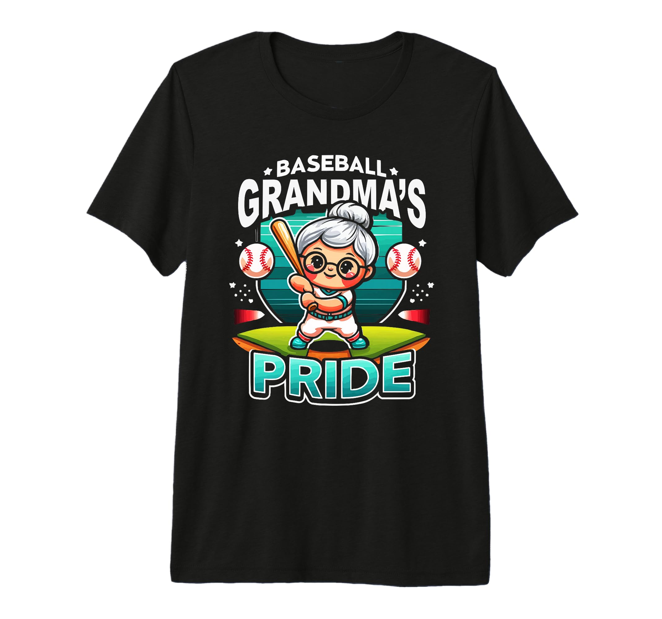 Baseball Grandma Grandmother Granny T-Shirt - Minimalist Print for Adults - T-Shirt, Sweatshirt, Hoodie