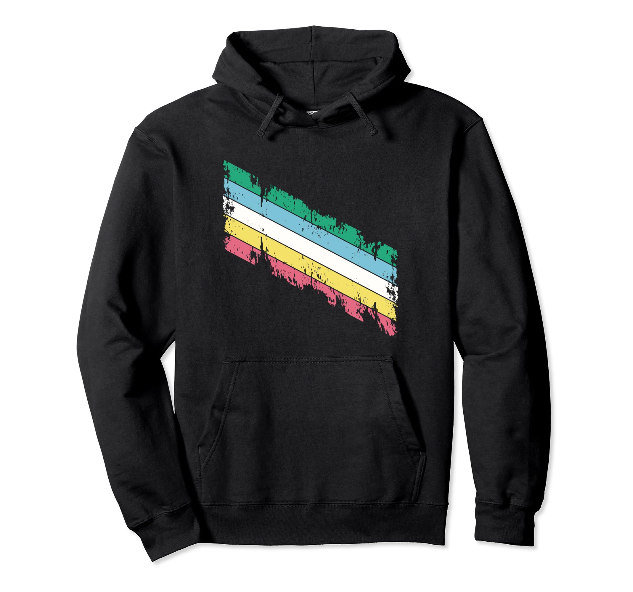 Disability Pride Flag Distressed Hoodie - Unique Graphic Men Women - T-Shirt, Sweatshirt, Hoodie