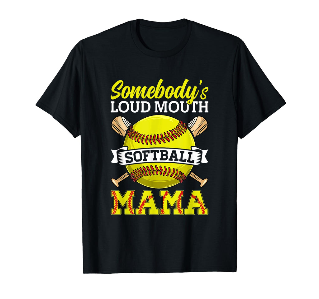 Funny Somebodys Mama Softball Sports Team T-Shirt - Unique Graphic Unisex - T-Shirt, Sweatshirt, Hoodie