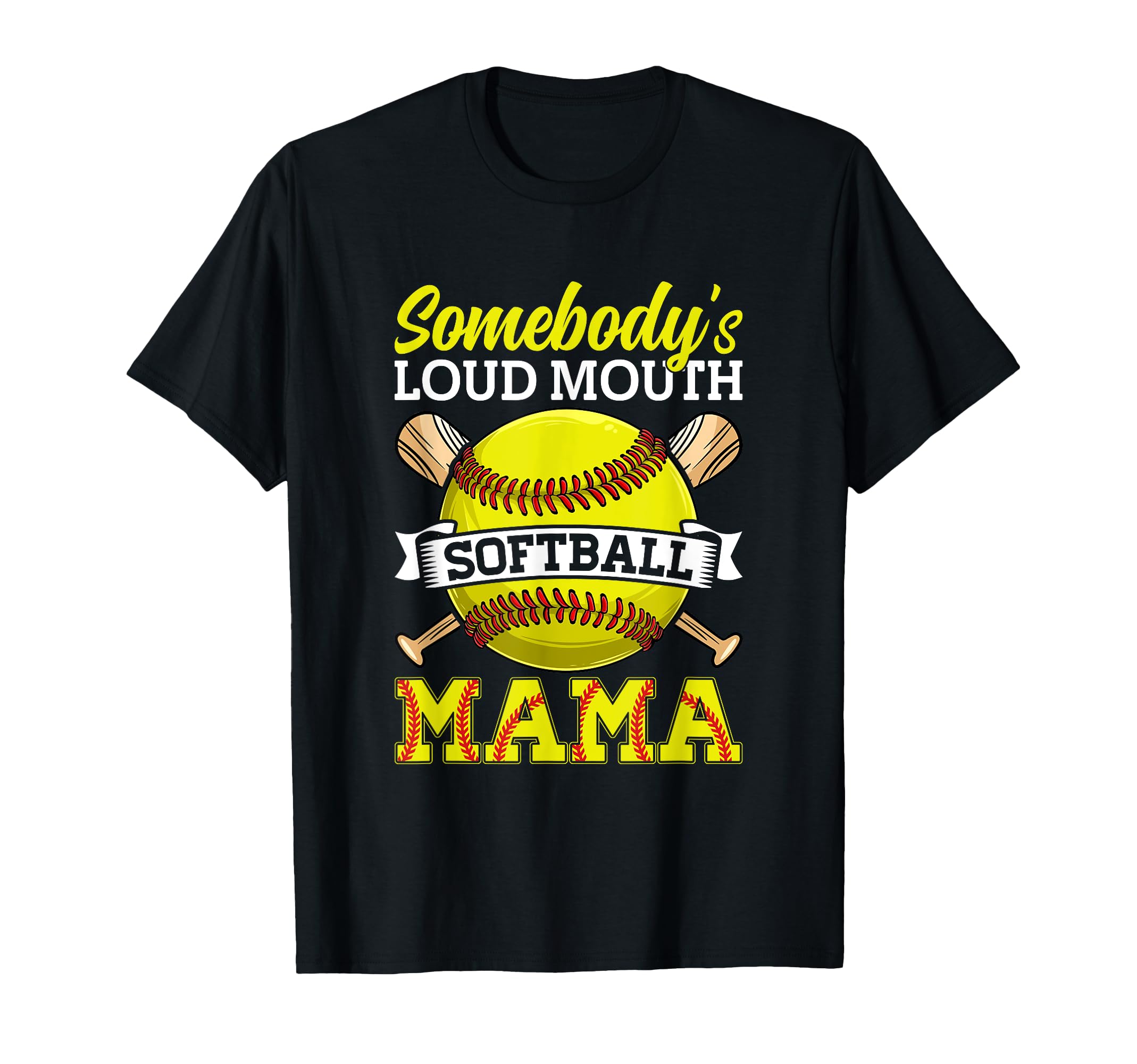 Funny Somebodys Mama Softball Sports Team T-Shirt - Unique Graphic Unisex - T-Shirt, Sweatshirt, Hoodie